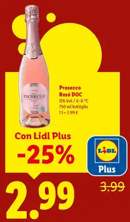 Lidl Prosecco Rosé DOC offerta