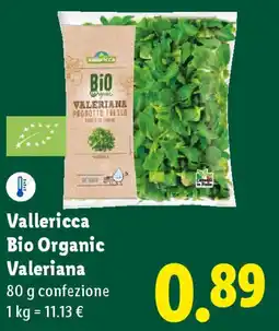 Lidl Vallericca Bio Organic Valeriana offerta