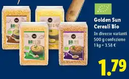 Lidl Golden Sun Cereali Bio offerta