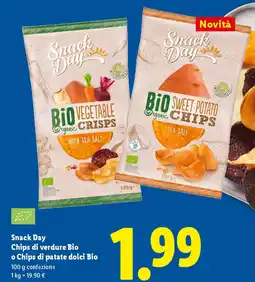 Lidl Snack Day Chips di verdure Bio o Chips di patate dolci Bio offerta