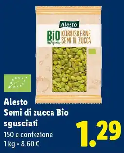 Lidl Alesto Semi di zucca Bio sgusciati offerta