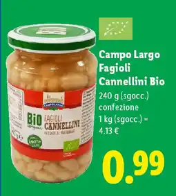 Lidl Campo Largo Fagioli Cannellini Bio offerta