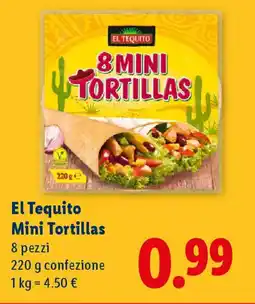 Lidl El Tequito Mini Tortillas 8 pezzi offerta
