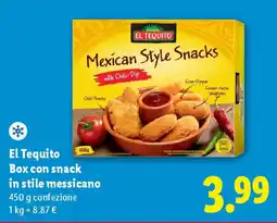 Lidl El Tequito Box con snack in stile messicano offerta