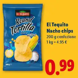 Lidl El Tequito Nacho chips offerta