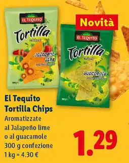 Lidl El Tequito Tortilla Chips offerta
