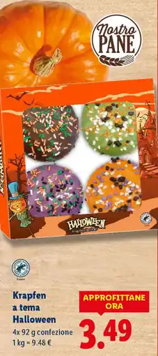 Lidl Nostro PANE krapfen a tema Halloween offerta