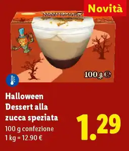 Lidl Halloween Dessert alla zucca speziata offerta