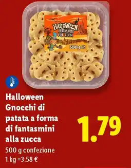 Lidl Halloween Gnocchi di patata a forma di fantasmini alla zucca offerta