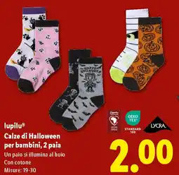 Lidl lupilu Calze di Halloween per bambini, 2 paia offerta