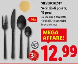 Lidl SILVERCREST Servizio di posate, 16 pezzi offerta