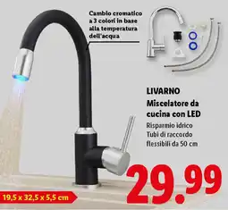 Lidl LIVARNO Miscelatore da cucina con LED offerta