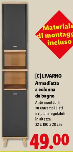 Lidl LIVARNO Armadietto a colonna da bagno offerta