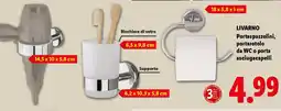 Lidl LIVARNO Portaspazzolini, portarotolo da WC o porta asciugacapelli offerta