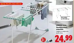 Lidl LIVARNO home Stendibiancheria estensibile offerta