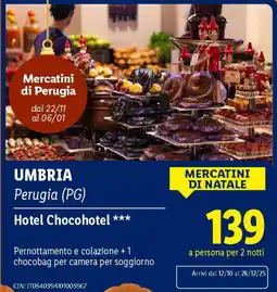 Lidl UMBRIA Perugia (PG) Hotel Chocohotel offerta