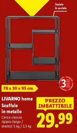 Lidl LIVARNO home Scaffale in metallo offerta
