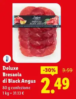 Lidl Deluxe Bresaola di Black Angus offerta