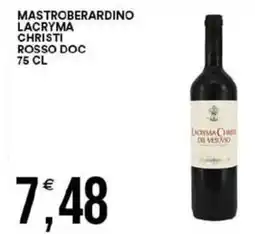 Vantaggio Cash&Carry Mastroberardino lacryma christi rosso doc offerta