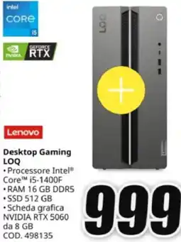 MediaWorld Lenovo Desktop Gaming LOQ offerta