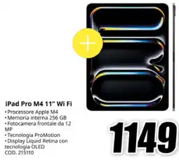 MediaWorld iPad Pro M4 11″ Wi Fi offerta