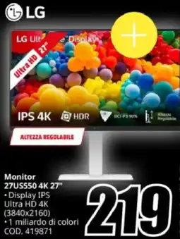 MediaWorld LG Monitor 27US5504K 27'' offerta