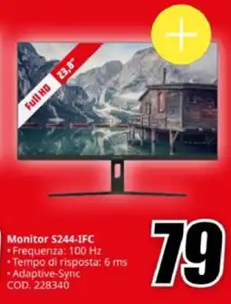 MediaWorld PEAQ Monitor S244-IFC offerta