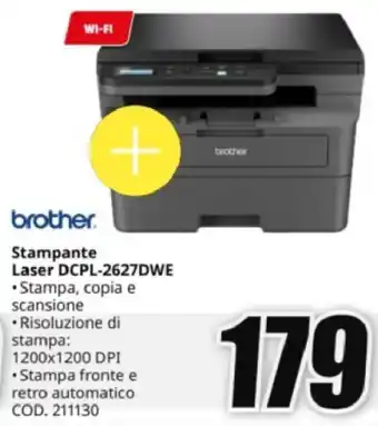 MediaWorld brother. Stampante Laser DCPL-2627DWE offerta