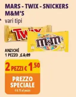 Tigros MARS -TWIX - SNICKERS M&M'S offerta