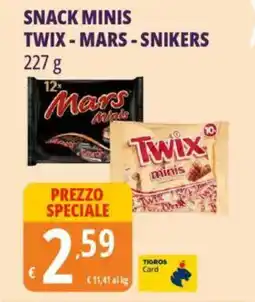 Tigros Snack minis TWIX-MARS -SNIKERS offerta
