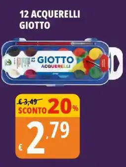 Tigros 12 acquerelli GIOTTO offerta