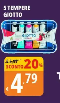Tigros 5 tempere GIOTTO offerta