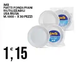 Vantaggio Cash&Carry Imb piatti fondi/piani riutilizzabili usa riusa offerta