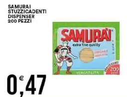 Vantaggio Cash&Carry Samurai stuzzicadenti dispenser 200 pezzi offerta