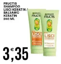 Vantaggio Cash&Carry Fructis shampoo lisci keratin / balsamo keratin offerta