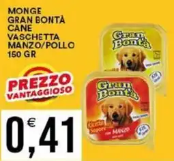 Vantaggio Cash&Carry Monge gran bonta cane vaschetta manzo/pollo offerta