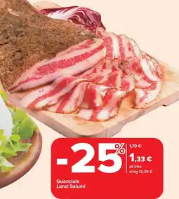 Carrefour Market Guanciale Lanzi Salumi offerta