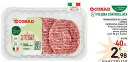 Spazio Conad Hamburger di suino conad percorso qualità offerta