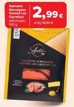 Carrefour Salmone Norvegese Gravad Lax Carrefour Affumicato offerta