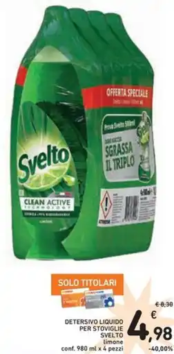 Spazio Conad Detersivo liquido per stoviglie svelto limone offerta