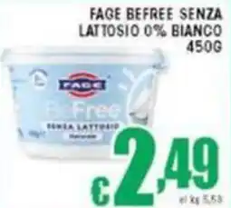 Sacoph Fage befree senza lattosio 0% bianco offerta