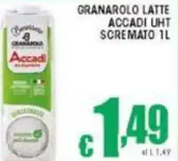 Sacoph Granarolo latte accadi uht scremato offerta