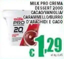 Sacoph Milk pro crema dessert cacao/vaniglia carammello/burro pro d'arachidi e caco offerta