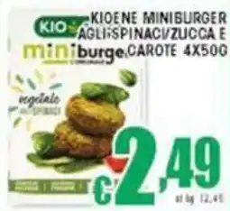Sacoph Kioene miniburger agli spinaci/zucca e carote offerta