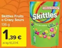 Carrefour Skittles Fruits o Crazy Sours offerta