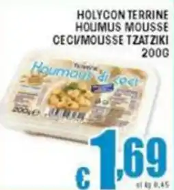 Sacoph Holycon terrine houmus mousse ceci/mousse tzatziki offerta