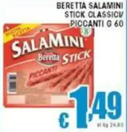 Sacoph Beretta salamini stick classici/piccanti offerta