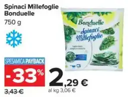 Carrefour Spinaci Millefoglie Bonduelle offerta