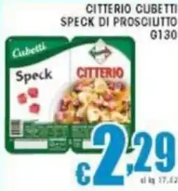Sacoph Citterio cubetti speck di prosciutto offerta