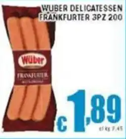 Sacoph Wuber delicatessen frankfurter 3pz offerta
